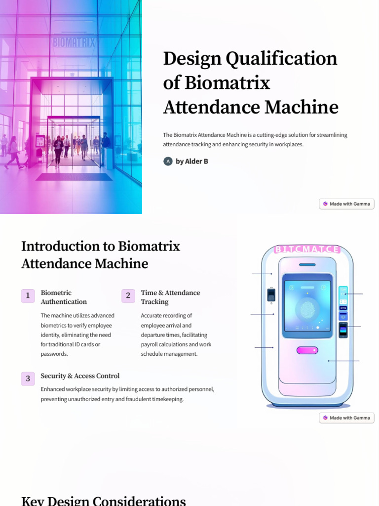 Biomatrix Attendance Machine Overview | PDF | Security | Computer Security