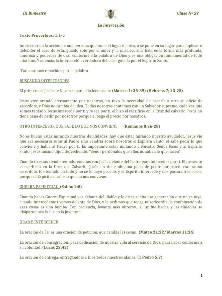 La Intercesión Cristiana y su Poder | PDF | Intercesión | Oración