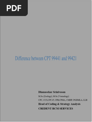 Difference Between CPT 99441 and 99421 | PDF | Health Care