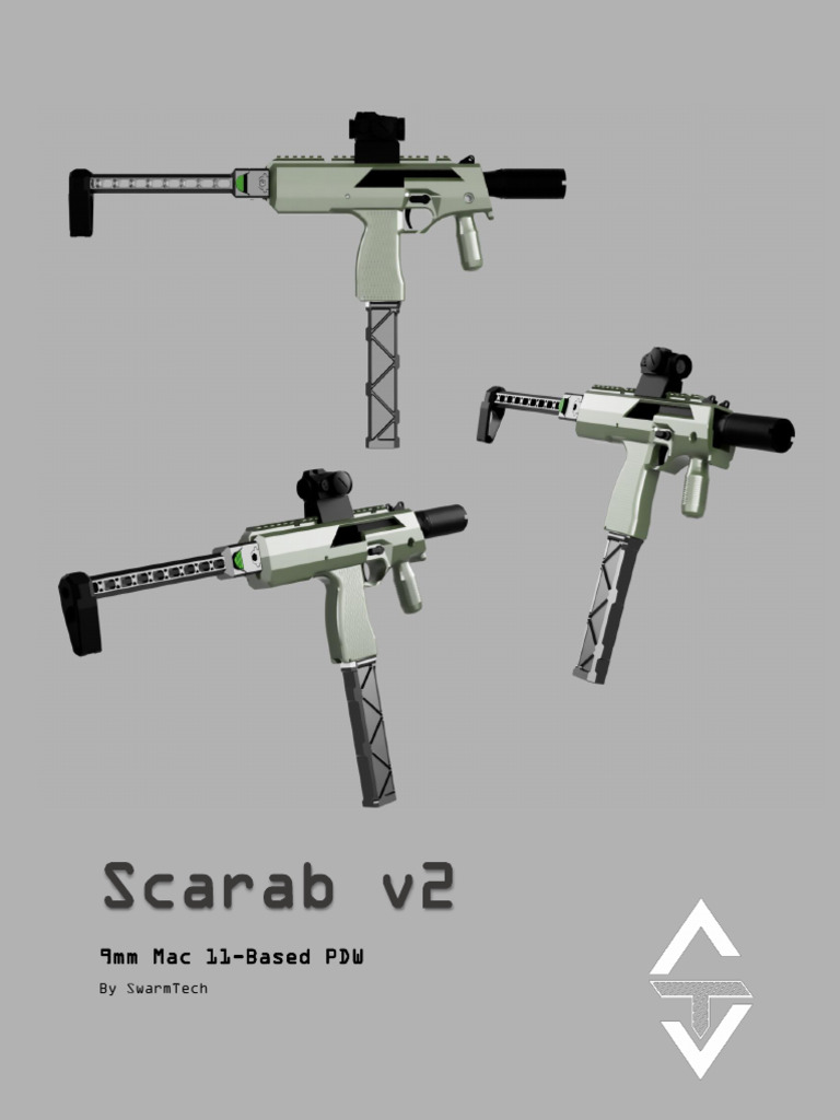 Scarab v2: 9mm Mac 11 PDW Guide | PDF | Trigger (Firearms) | Weapon Design