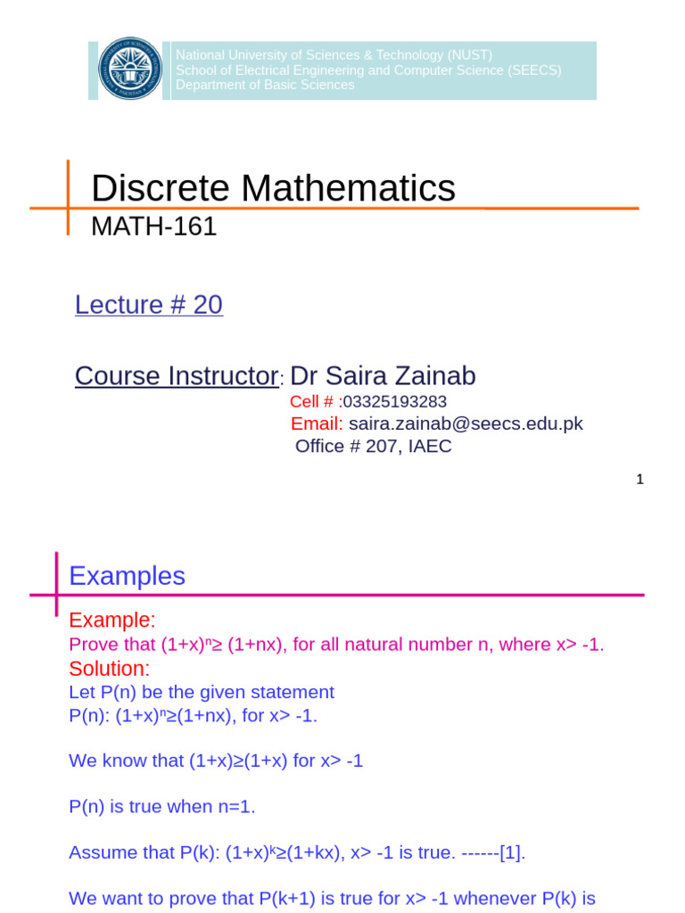 Discrete Math Induction & Boolean Simplification | PDF | Mathematics ...
