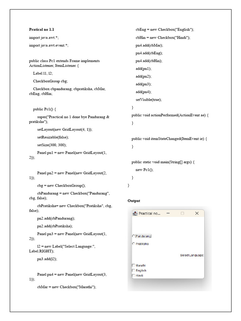 Pratical No 1.1 | PDF | Computer Programming | Software Engineering