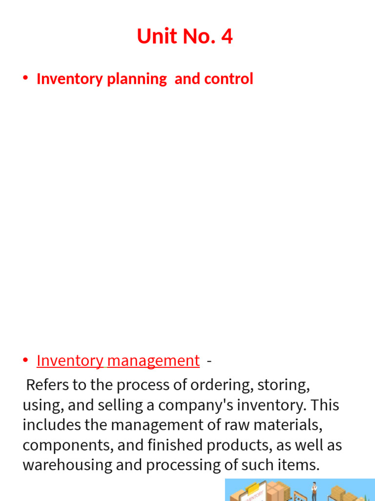 Inventory Management and Planning Guide | PDF | Inventory | Economies ...