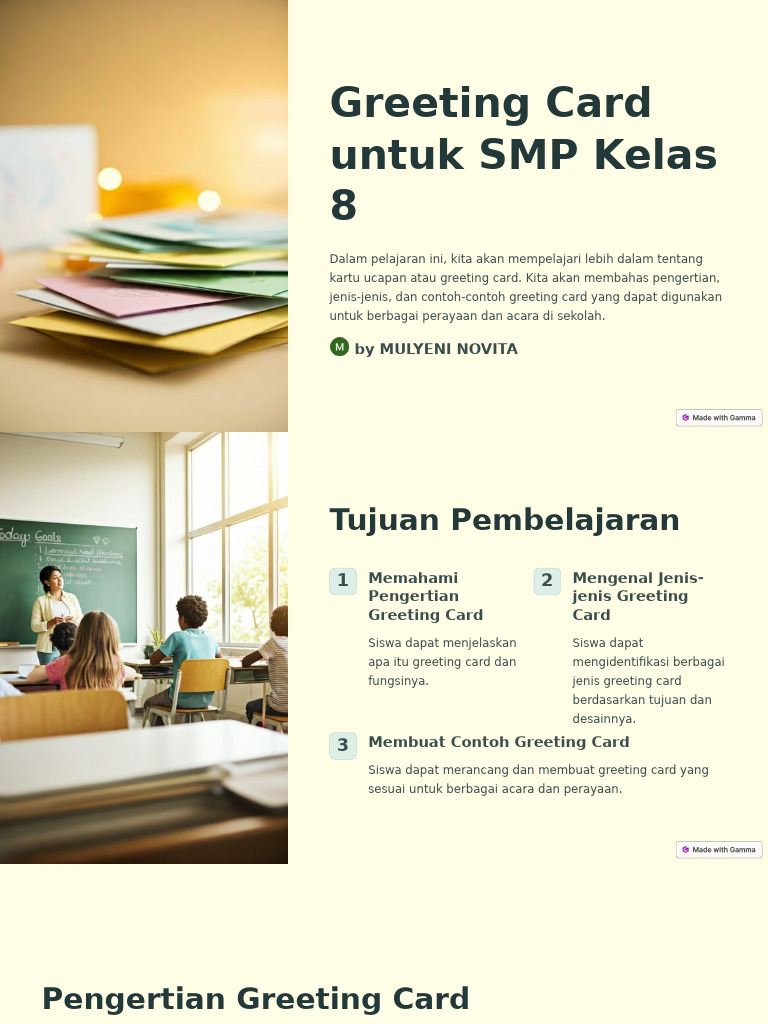 Materi Greeting Card Kelas 8 | PDF