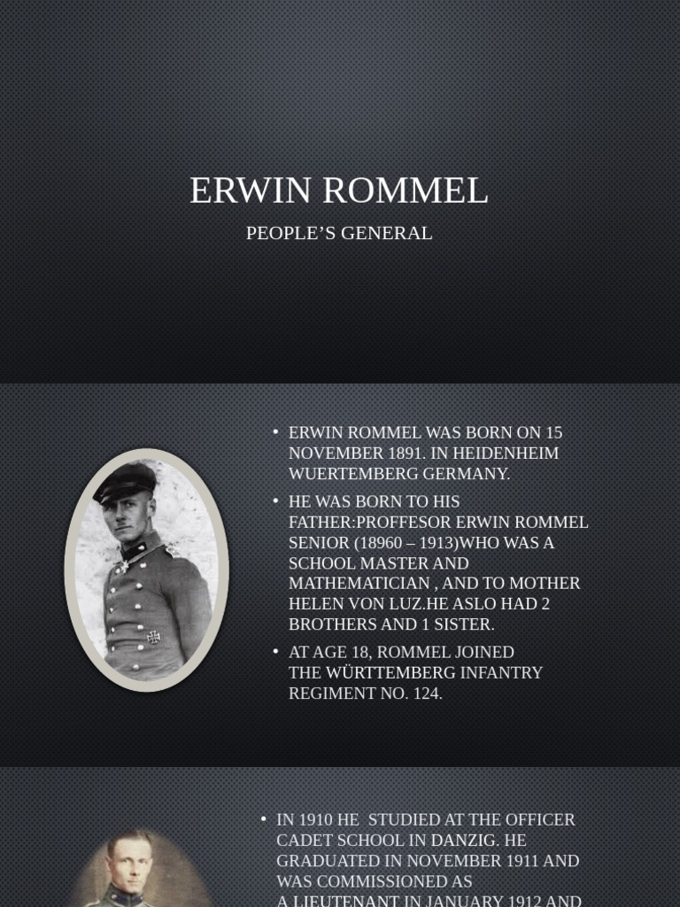 Erwin Rommel: Life of the Desert Fox | PDF | Erwin Rommel | Military ...
