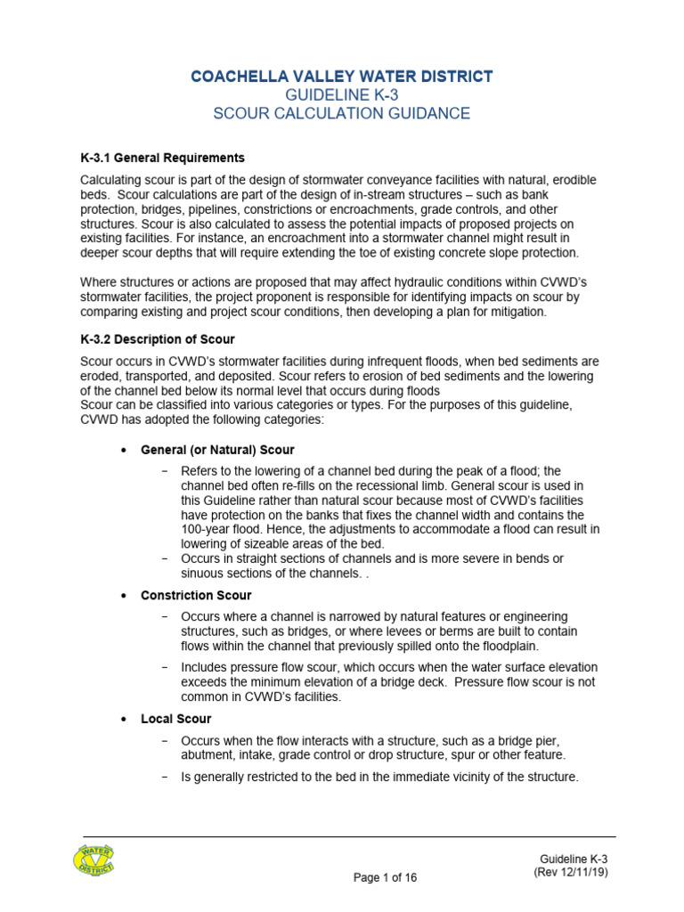 Guideline K-3 Scour Calculation Guidance 2020 - 202002041537179918 ...
