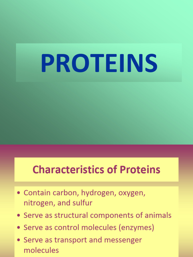 Proteins Handout | PDF | Proteins | Protein Structure