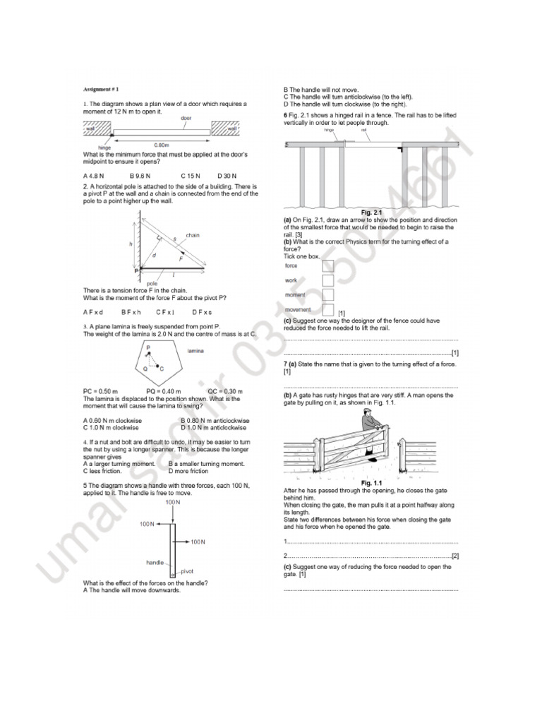 Moments All in One Assignmnets | PDF