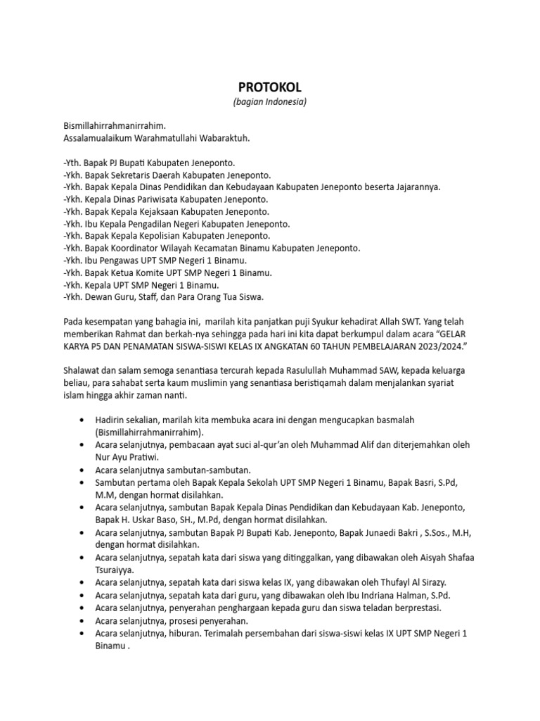 Protokol Indonesia Perbaikan | PDF
