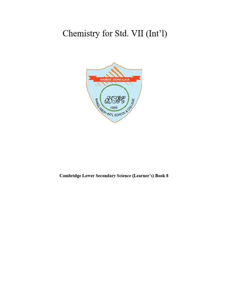 Chemistry Syllabus for Std. VII | PDF | Chromatography | Mixture