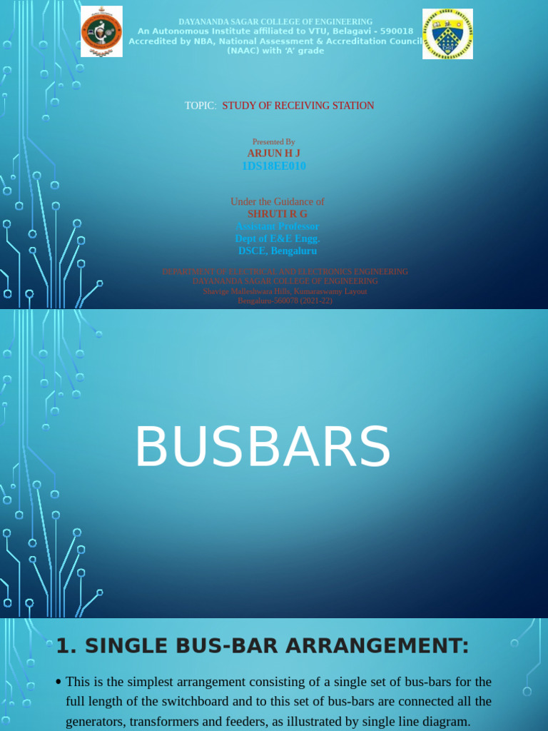 Bus Bar Arrangements in Substations | PDF | Electrical Substation ...