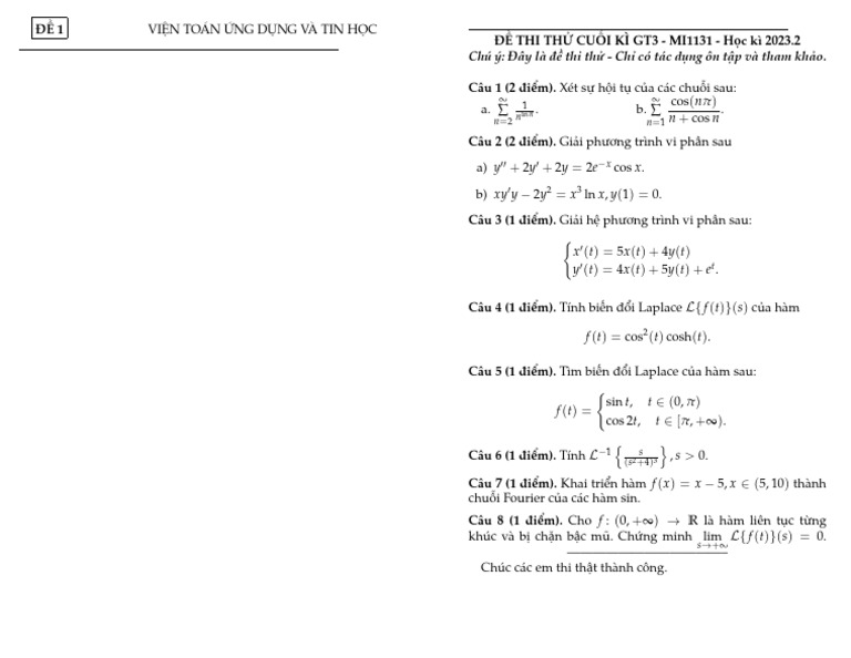 CK Thi Thu 1131 | PDF
