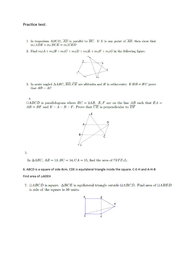 Practice Test For 8th STD Mirror1 | PDF | Art