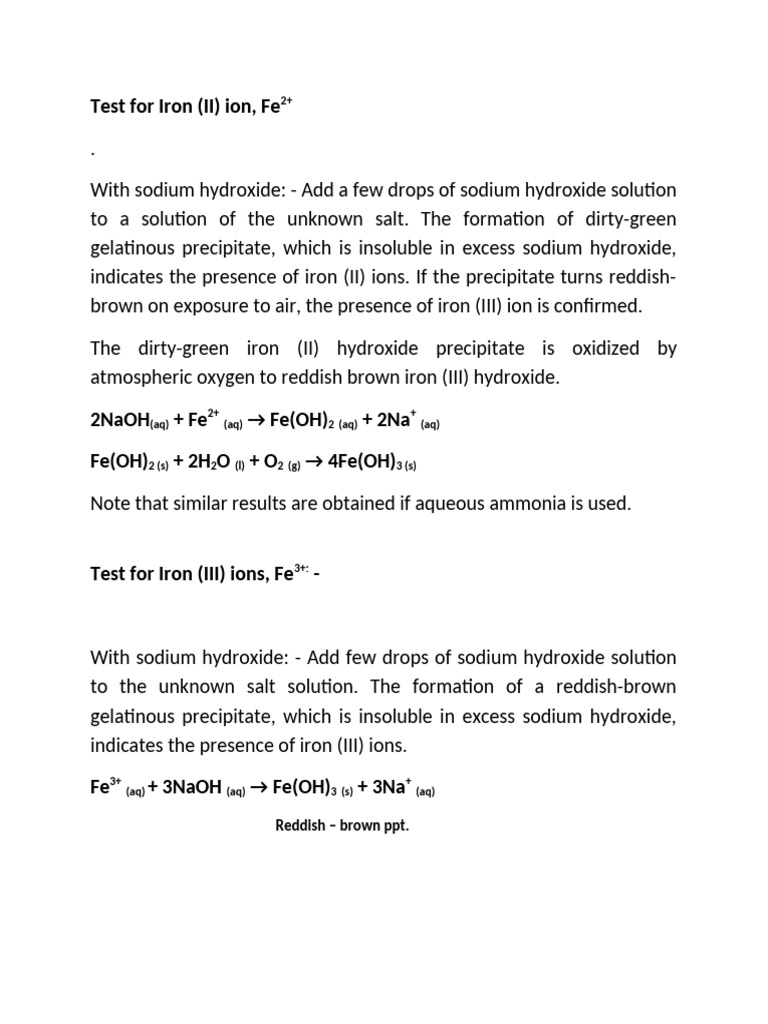 Testing for Iron Ions and Rust Prevention | PDF | Rust | Iron