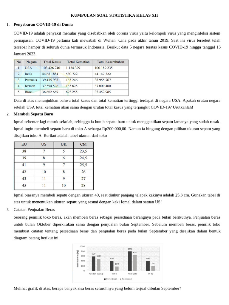 Analisis Grafik Data Statistika Kelas XII | PDF | Ilmu Sosial