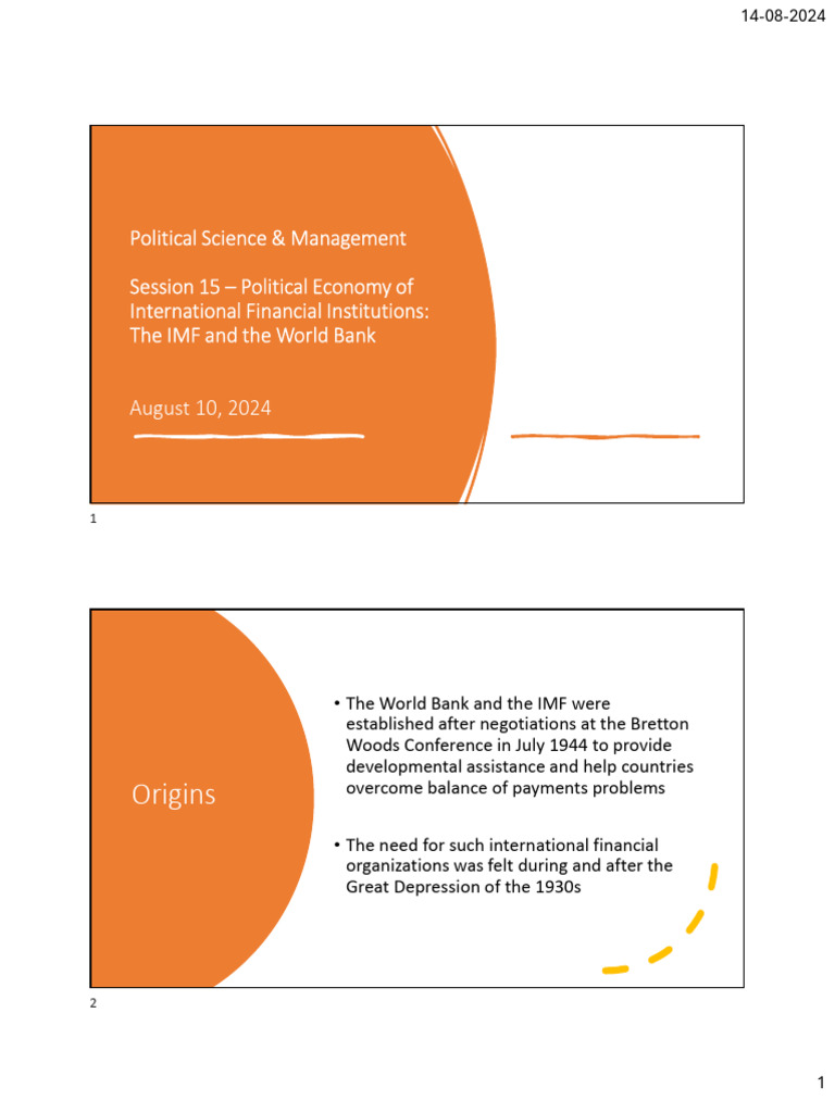 Session 15 - IMF World Bank | PDF | International Monetary Fund ...