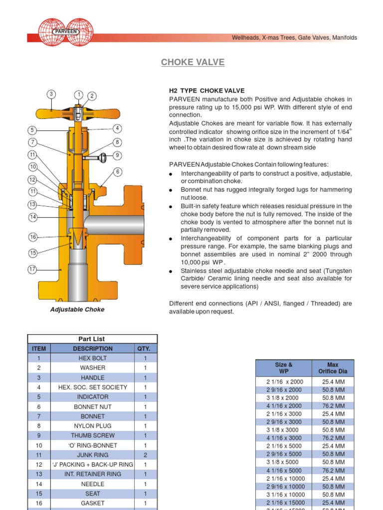008 Choke Valve Pdf Valve Screw