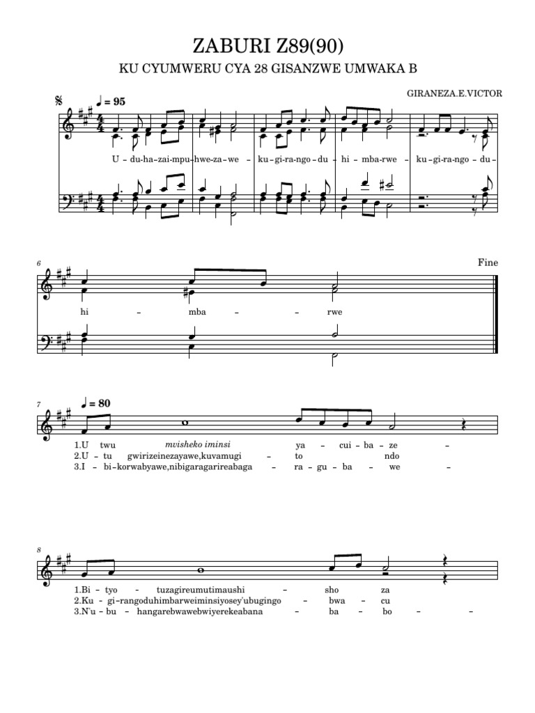 Zaburi Icya 28 Umwaka B Pdf