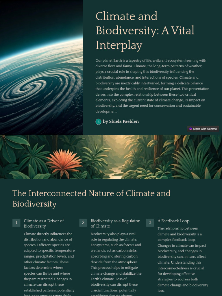 Climate Change and Biodiversity Impact | PDF | Sustainability | Climate ...