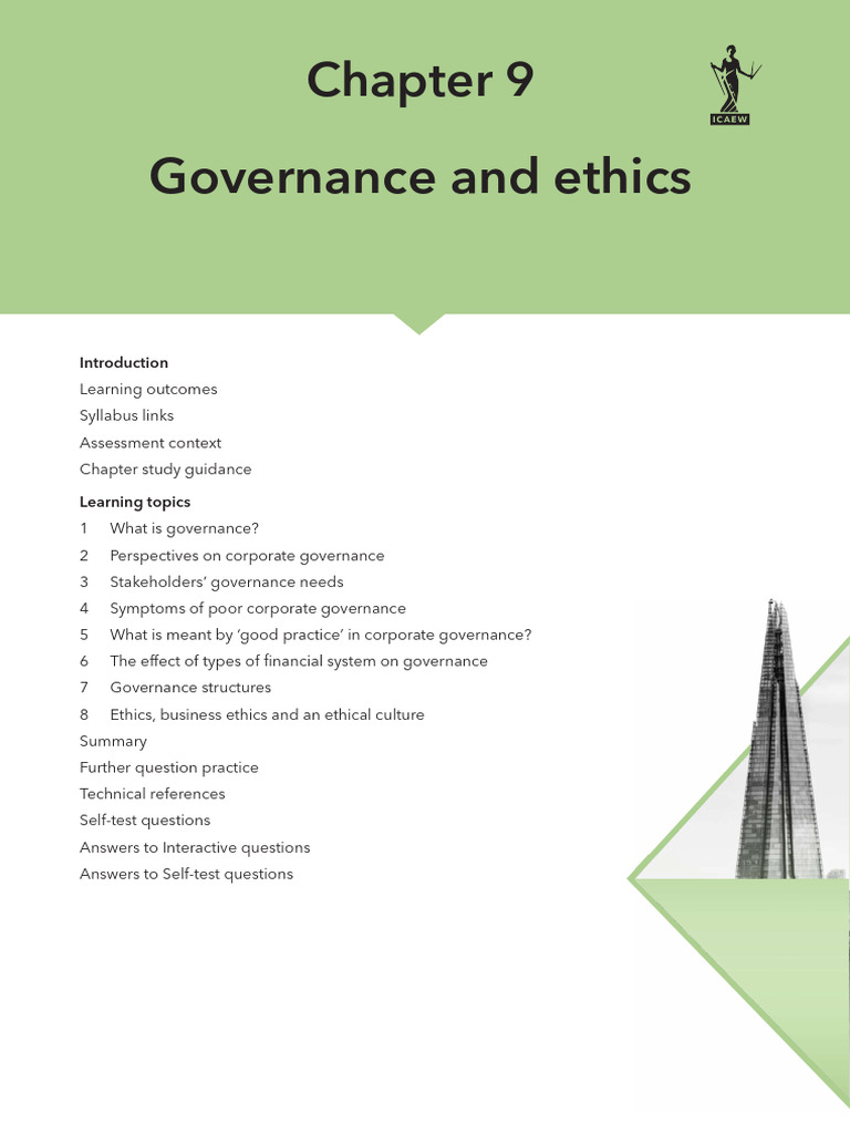 Governance and Ethics | PDF | Corporate Governance | Sustainability