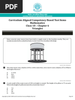 Class 10 Case Study: Triangles | PDF | Triangle | Geometric Shapes