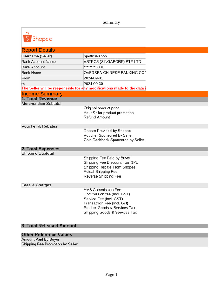 HP-Income - Released.sg.20240901 20240930 | PDF | Tax Refund | Value ...