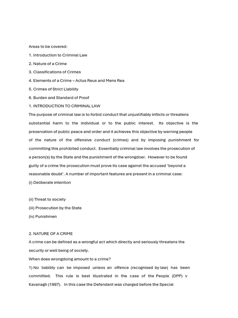 Understanding Mens Rea in Criminal Law | PDF | Mens Rea | Recklessness ...