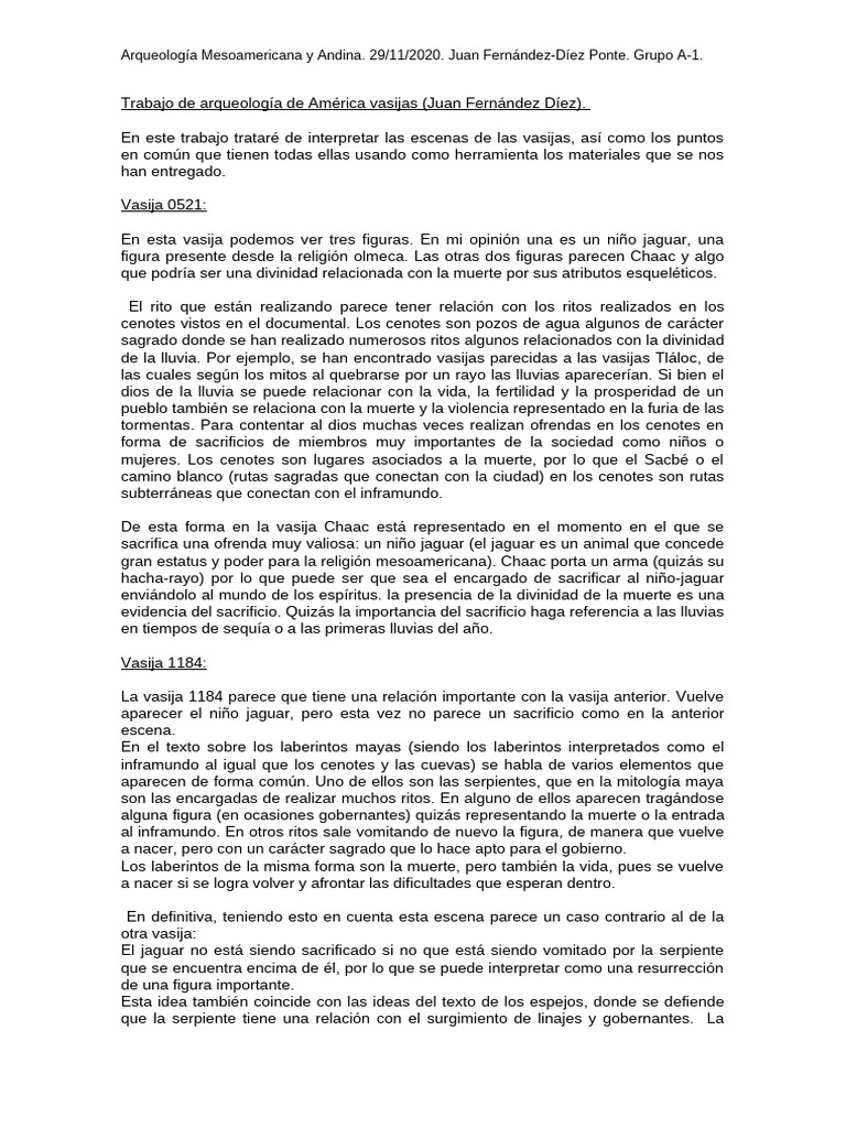 Practica Arqueologia América Vasijas Pdf Mesoamérica Inframundo