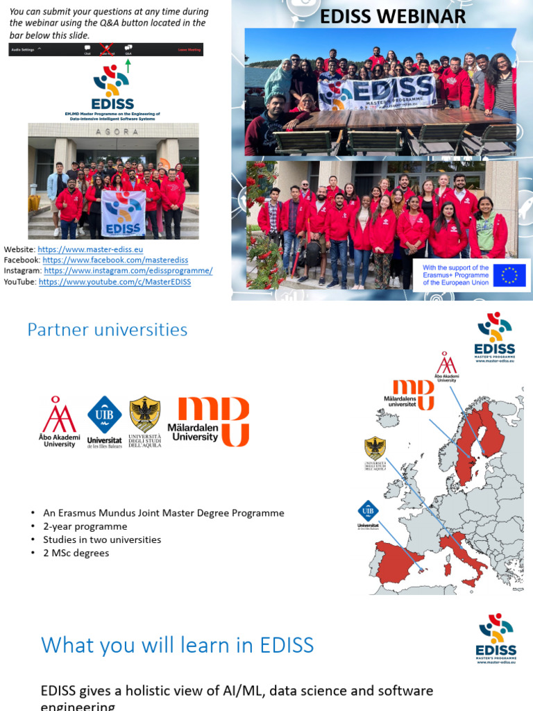 EDISS Erasmus Mundus Master's Program | PDF | Academic Degree | Master ...