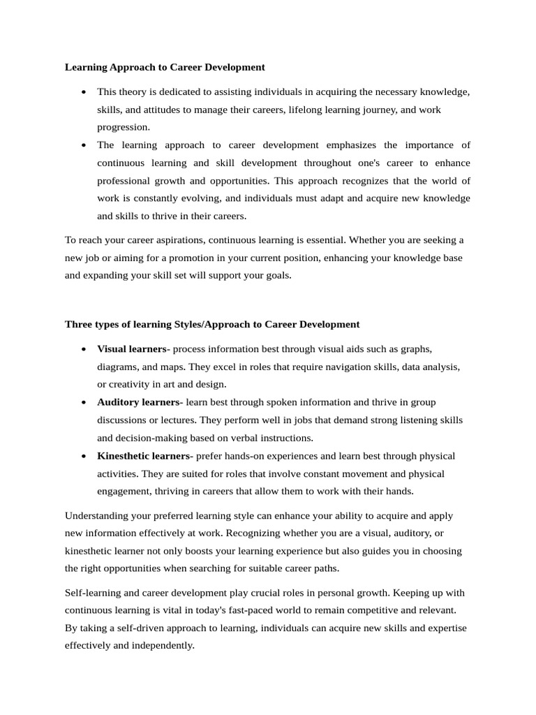 Learning Strategies for Career Growth | PDF | Learning | Mentorship
