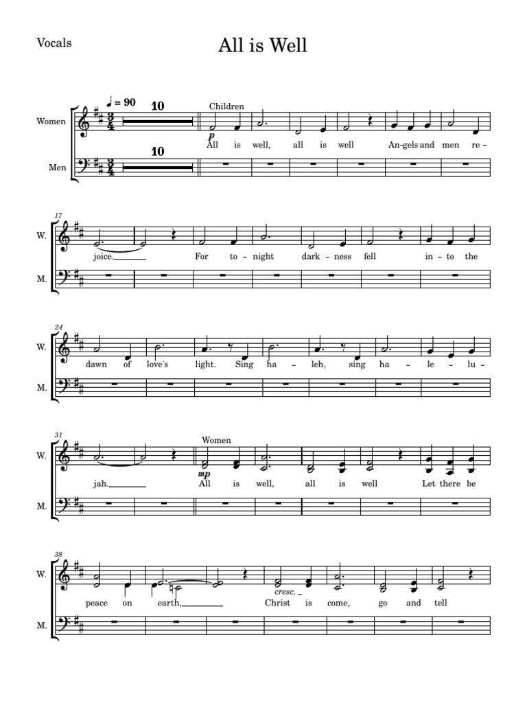 All Is Well Simplificado Vocals Pdf