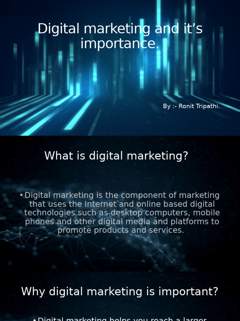 Digital Marketing and It's Importance | PDF | Digital Marketing | Marketing