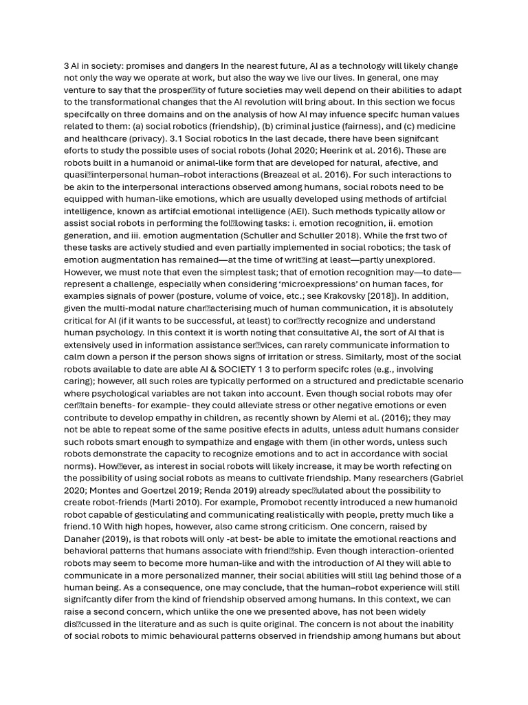AI's Impact on Society: Ethics and Challenges | PDF | Artificial ...
