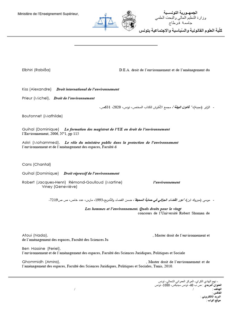 Références en droit de l'environnement | PDF | Loi environnemental ...