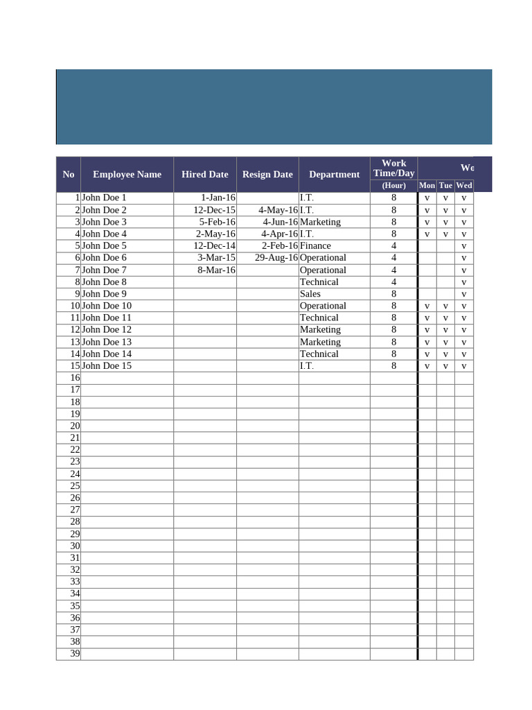 Employee Vacation Tracker Excel Template_2024 | PDF | Working Time ...