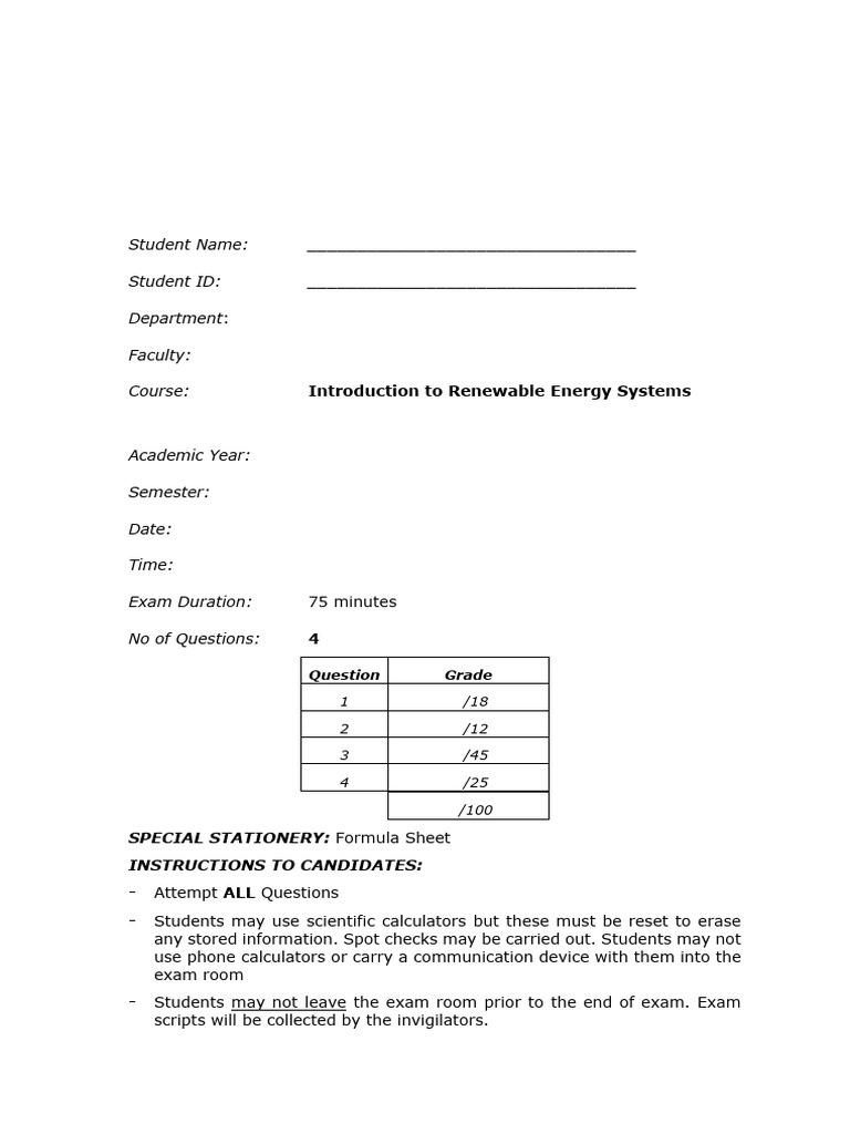 Introduction To Renewable Energy Exam Wi Pdf Wind Turbine Turbine