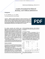 Acute Glaucoma: Results by Bilateral Simultaneous Admission Hospital