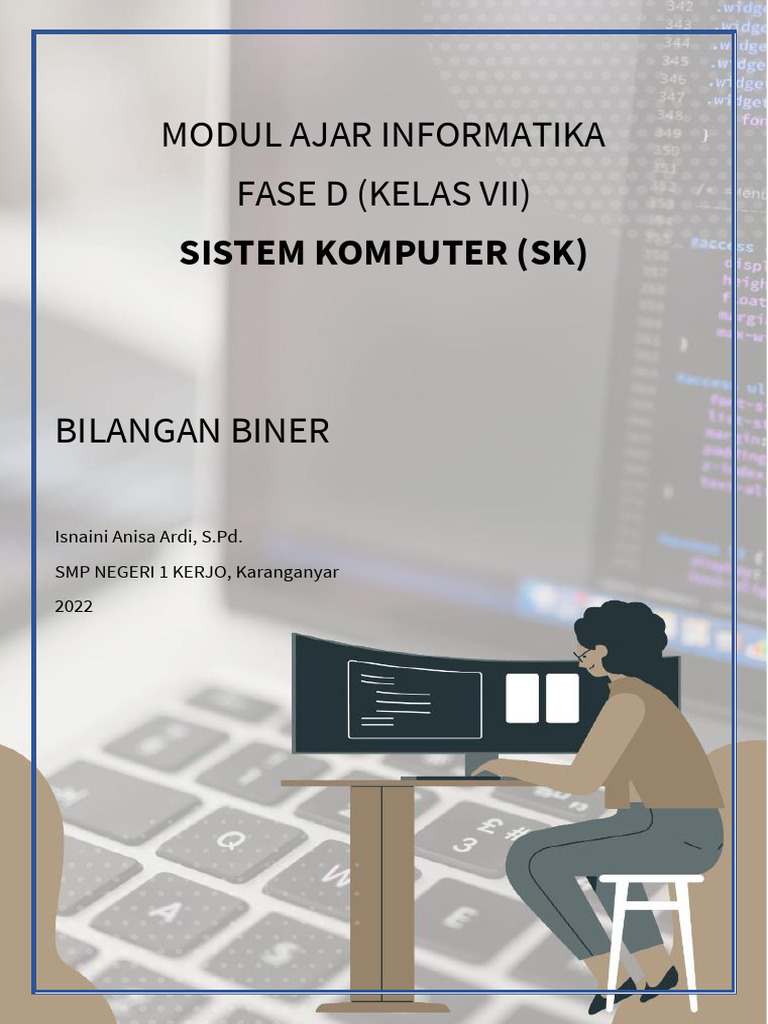 Sistem Komputer (SK) : Modul Ajar Informatika Fase D (Kelas Vii) | PDF