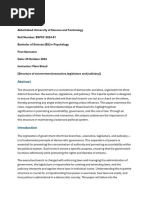 Structure of Trinidad and Tobago Government | PDF | Separation Of ...