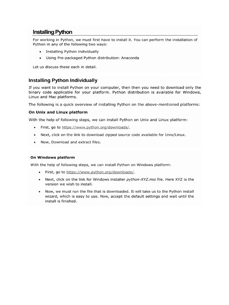 Python Installation | PDF