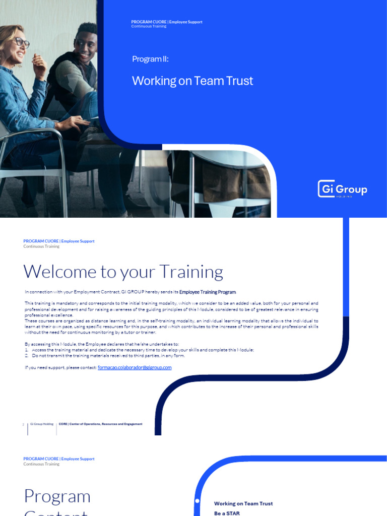 Program II - Working On Team Trust - 2024 | PDF | Procedural Knowledge ...