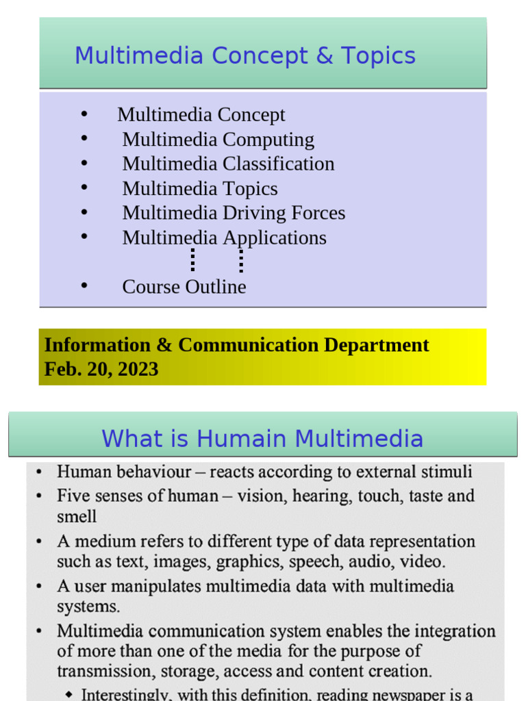 Lec01 MM | PDF | Multimedia | Computer Network