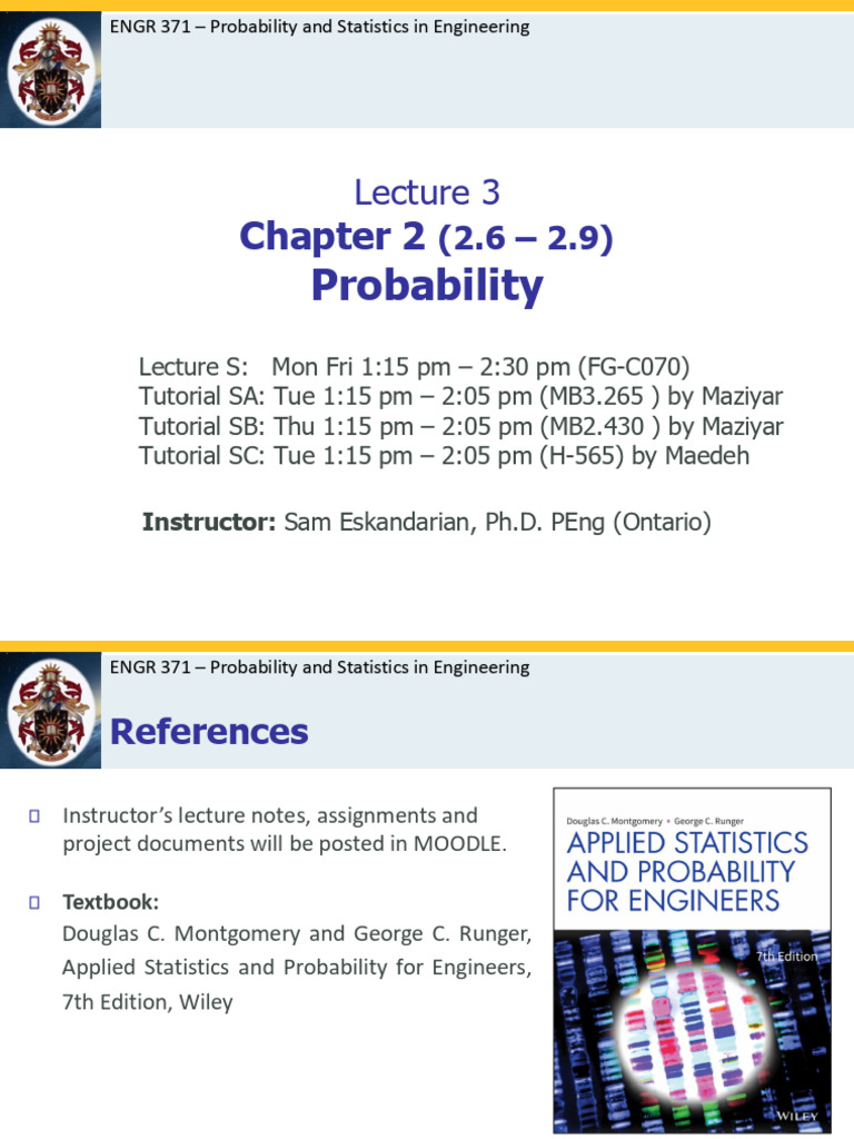 Lecture 3_Ch2 (2.6-2.9)_Probability | PDF | Probability Distribution ...