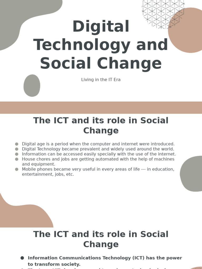 Leson 5digital Technology and Social Change 1 | PDF | Internet Of ...