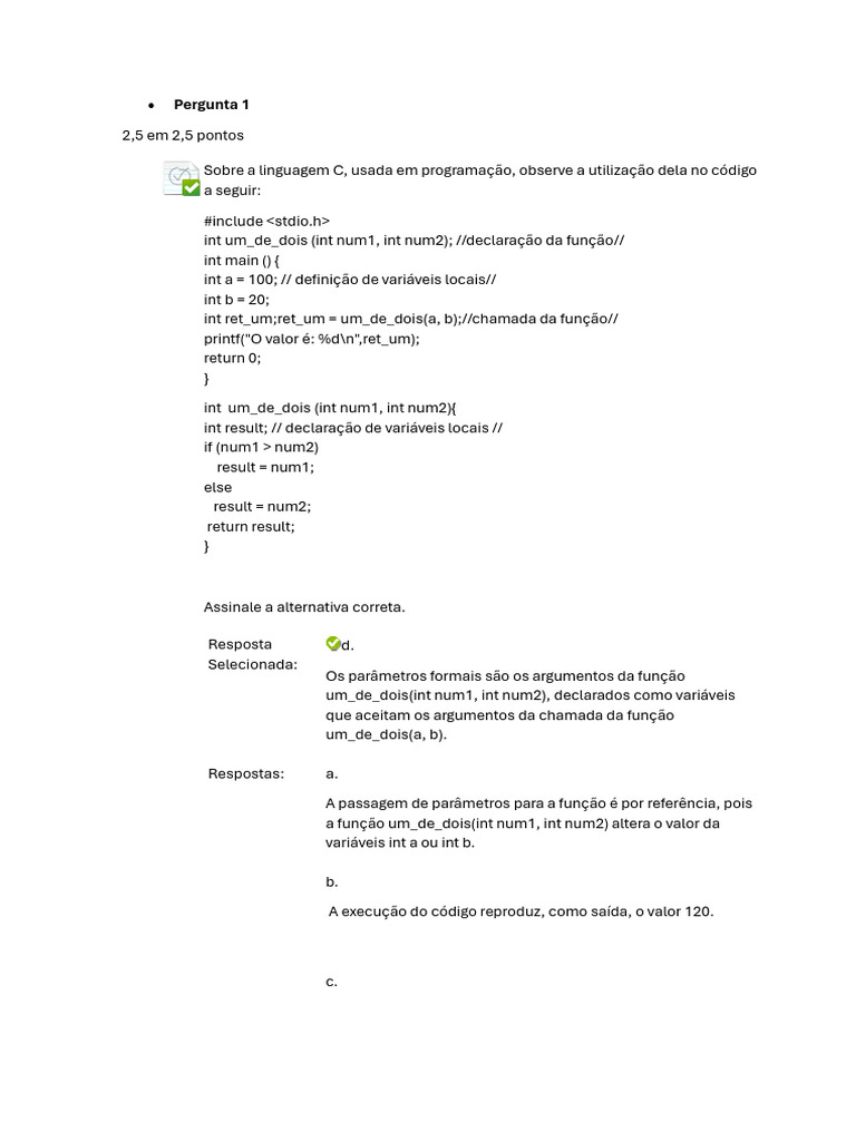 Funções e Estruturas em Linguagem C | PDF | Programas | C