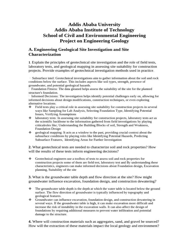 Addis Ababa University Pdf Landslide Earthquakes