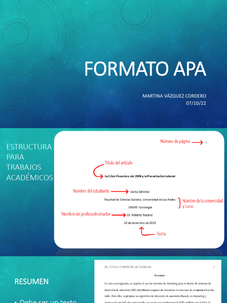 Estructura de Trabajos Académicos APA | PDF | Crecimiento personal y ...