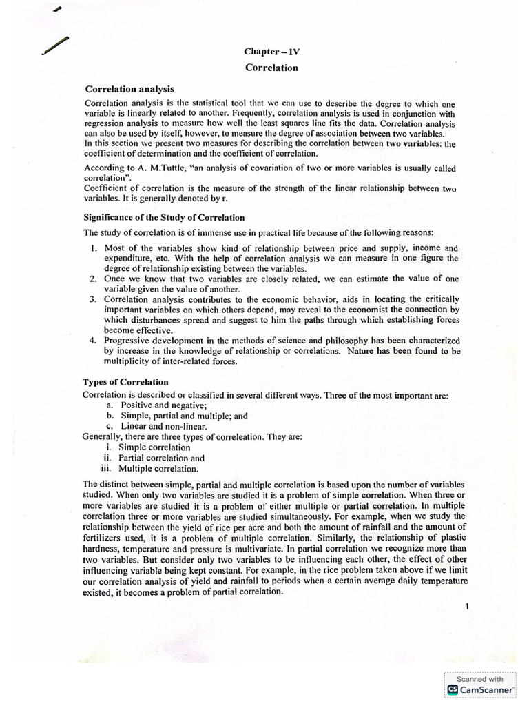 Correlation - CH 4 | PDF