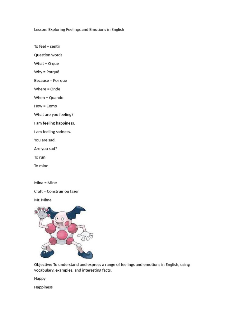 Exploring Emotions in English | PDF | Emotions | Feeling