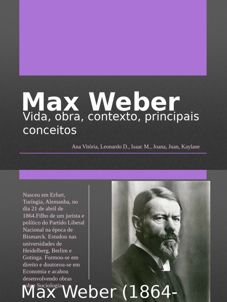 Vida e Obra de Max Weber | PDF | Max Weber | Science